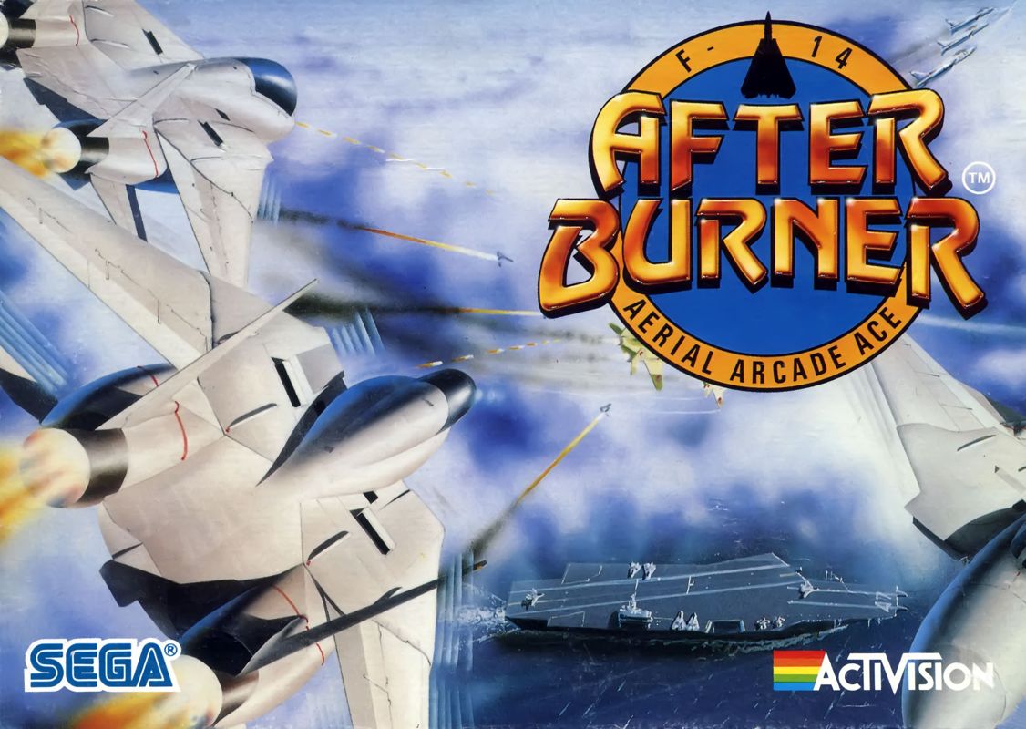 After Burner box art for Commodore 64